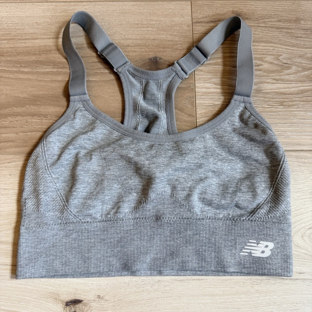 New Balance Sportsbra Racerback S/P Gray - Picture 1 of 3